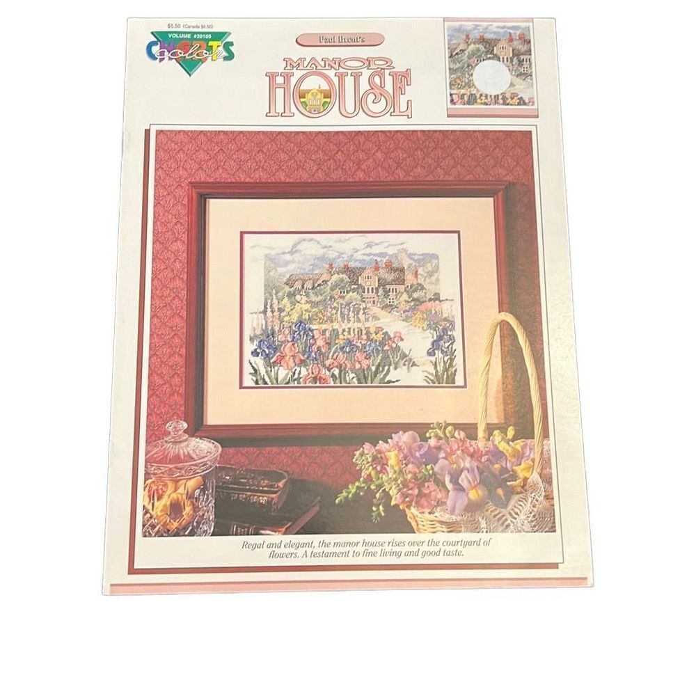 Color Charts #20105‎ Manor House Cross Stitch Leaflet
